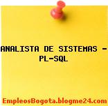 ANALISTA DE SISTEMAS – PL-SQL