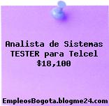 Analista de Sistemas TESTER para Telcel $18,100