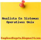Analista En Sistemas Operativos Unix