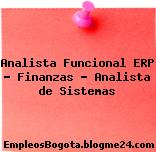Analista Funcional ERP – Finanzas – Analista de Sistemas