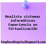 Analista sistemas informáticos Experiencia en Virtualización