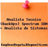 Analista Tecnico (BackUps) Spectrum IBM – Analista de Sistemas