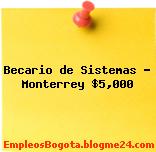 Becario de Sistemas – Monterrey $5,000