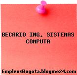 BECARIO ING. SISTEMAS COMPUTA