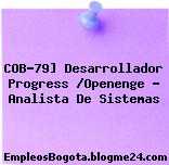 COB-79] Desarrollador Progress /Openenge – Analista De Sistemas