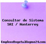 Consultor de Sistema SAI / Monterrey