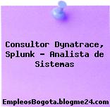 Consultor Dynatrace, Splunk – Analista de Sistemas