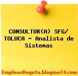 CONSULTOR(A) SFG/ TOLUCA – Analista de Sistemas