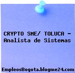 CRYPTO SME/ TOLUCA – Analista de Sistemas