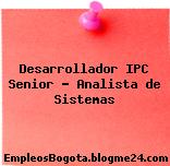 Desarrollador IPC Senior – Analista de Sistemas