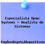 Especialista Open Systems – Analista de Sistemas