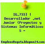 IG.733] | Desarrollador .net Junior (Proyectos y Sistemas Informáticos S …