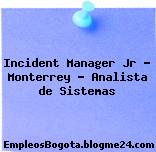 Incident Manager Jr – Monterrey – Analista de Sistemas