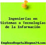 Ingenierías en Sistemas o Tecnologías de la Información