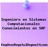 Ingeniero en Sistemas Computacionales Conocimientos en SAP