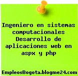 Ingeniero en sistemas computacionales Desarrollo de aplicaciones web en aspx y php