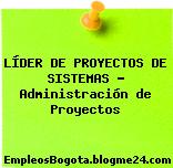 LÍDER DE PROYECTOS DE SISTEMAS – Administración de Proyectos