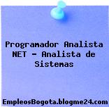 Programador Analista NET – Analista de Sistemas