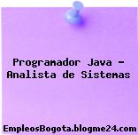 Programador Java – Analista de Sistemas