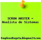 SCRUM MASTER – Analista de Sistemas