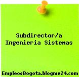 Subdirector/a Ingenieria Sistemas