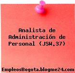 Analista de Administración de Personal (JSW.37)