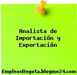 Analista de Importación y Exportación