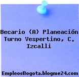 Becario (A) Planeación Turno Vespertino, C. Izcalli