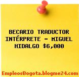 BECARIO TRADUCTOR INTÉRPRETE – MIGUEL HIDALGO $6,000