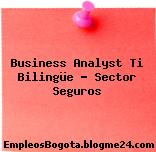 Business Analyst Ti Bilingüe – Sector Seguros