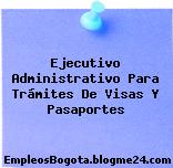 Ejecutivo Administrativo Para Trámites De Visas Y Pasaportes