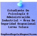 Estudiante De Psicología O Administración Industrial – Área De Seguridad Ocupacional Lerma Toluca