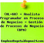 (HL-60) – Analista Programador en Proceso de Negocios – Gestión de Procesos de Negocio (BPM)