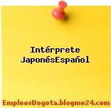 Intérprete JaponésEspañol