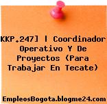 KKP.247] | Coordinador Operativo Y De Proyectos (Para Trabajar En Tecate)