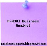 M-430] Business Analyst