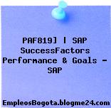 PAF819] | SAP SuccessFactors Performance & Goals – SAP