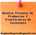 Quimico Procesos De Produccion Y Transferencia De Tecnología