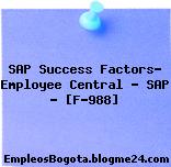 SAP Success Factors- Employee Central – SAP – [F-988]