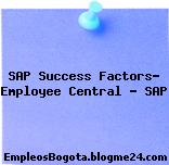 SAP Success Factors- Employee Central – SAP