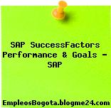 SAP SuccessFactors Performance & Goals – SAP