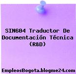 SIN604 Traductor De Documentación Técnica (R&D)