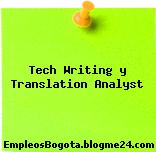 Tech Writing y Translation Analyst