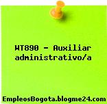 WT890 – Auxiliar administrativo/a