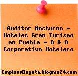 Auditor Nocturno – Hoteles Gran Turismo en Puebla – B & B Corporativo Hotelero