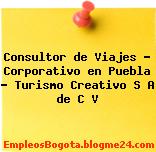 Consultor de Viajes – Corporativo en Puebla – Turismo Creativo S A de C V