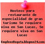 Hostess para restaurante de especialidad de gran turismo Se requiere viva en San Lucas. Se requiere viva en San Lucas