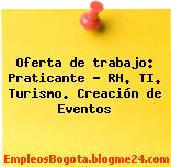 Oferta de trabajo: Praticante – RH. TI. Turismo. Creación de Eventos