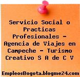 Servicio Social o Practicas Profesionales – Agencia de Viajes en Campeche – Turismo Creativo S A de C V