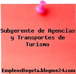 Subgerente de Agencias y Transportes de Turismo
